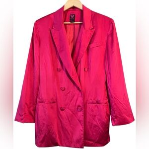 Vintage Silk Double-Breasted Blazer